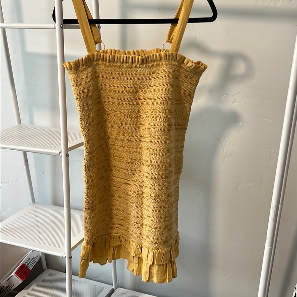 American Eagle Outfitters Yellow Mini Dress